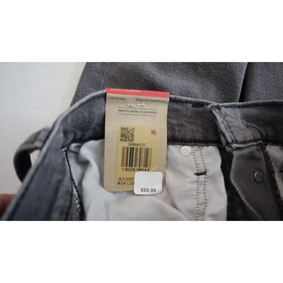 Levi's Women's Sz 00 Short / W24 L28 Gray Wedgie Straight Denim Jeans $70 - Picture 4 of 9